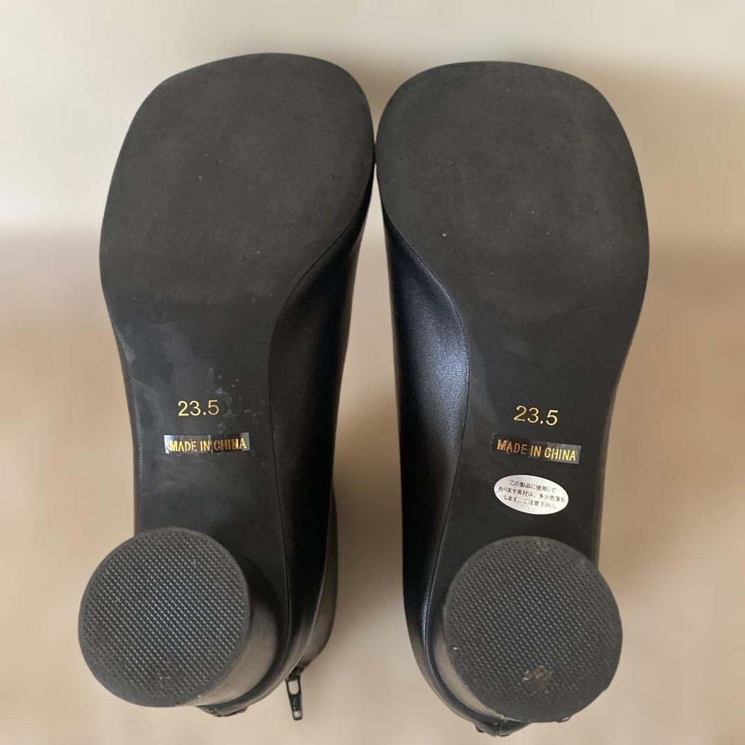 最終お値下げ！【SLOBE IENA】スクエアトゥショートブーツ　23.5 黒