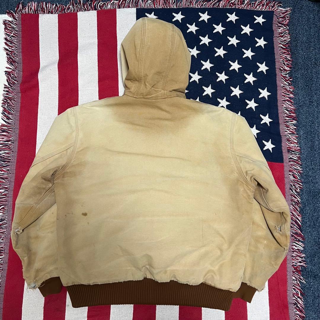 90s Carhartt カーハート ダックアクティブジャケット ベージュ ボロ