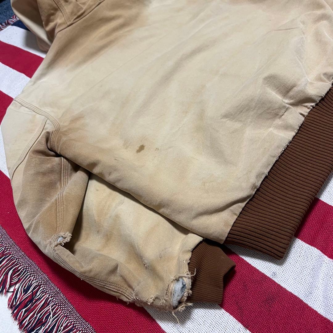 90s Carhartt カーハート ダックアクティブジャケット ベージュ ボロ