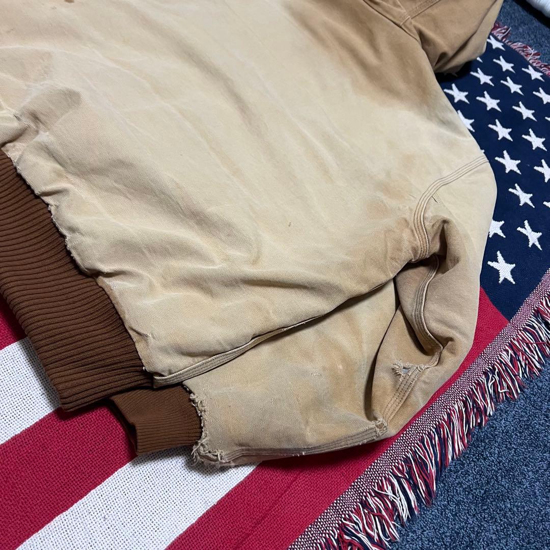 90s Carhartt カーハート ダックアクティブジャケット ベージュ ボロ