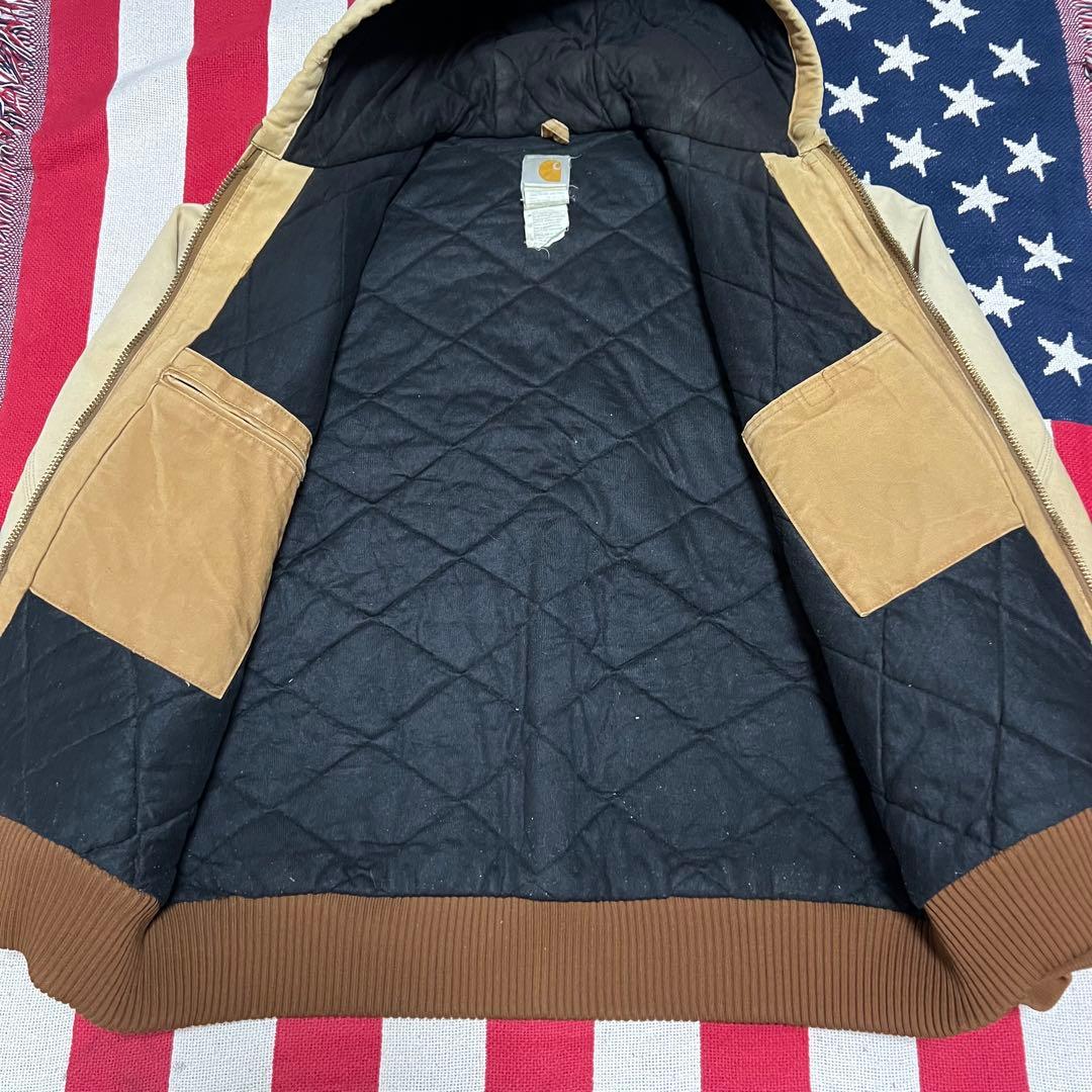 90s Carhartt カーハート ダックアクティブジャケット ベージュ ボロ