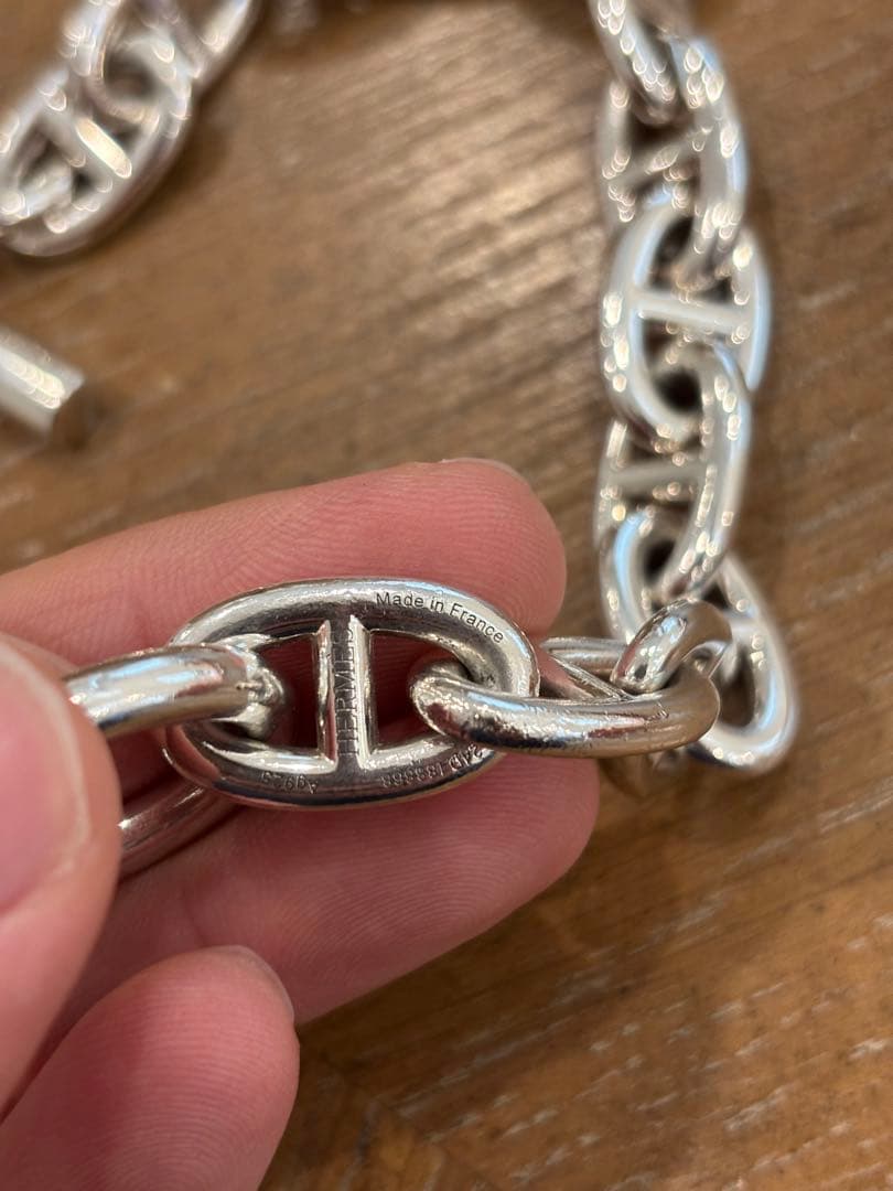 【付属品完備】エルメス シェーヌダンクル TGM 13コマ シルバー925