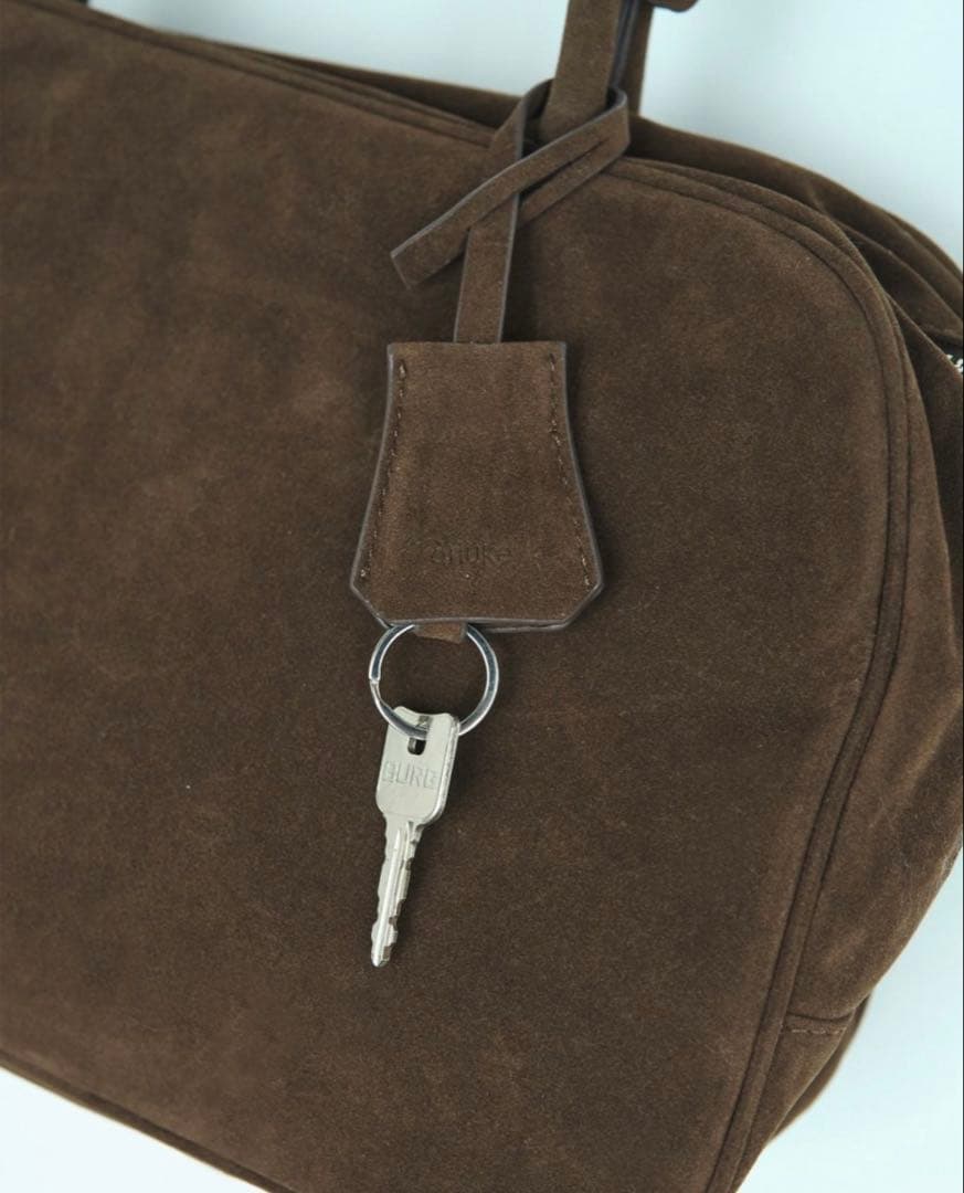 美品 anuke Ecoleather Boston Bagブラック アンヌーク