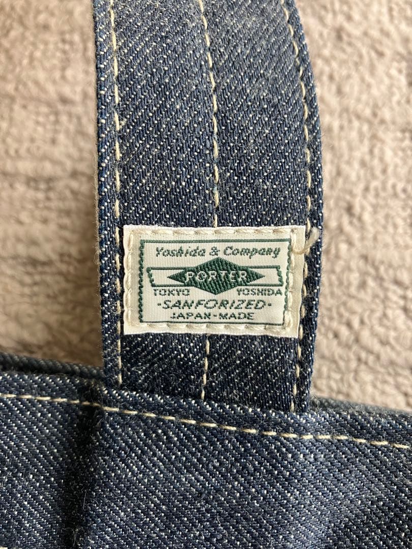 バッグ porter sanforized denim tote bag