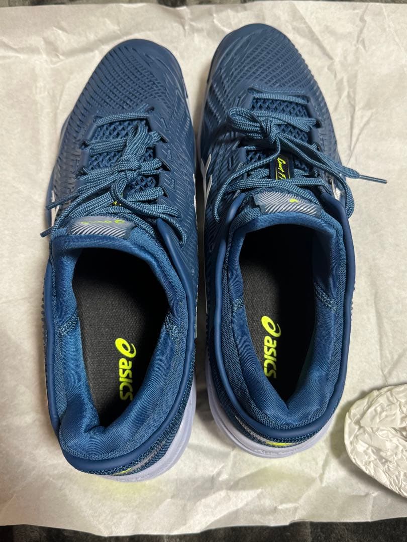 ASICS テニスシューズ ネイビー