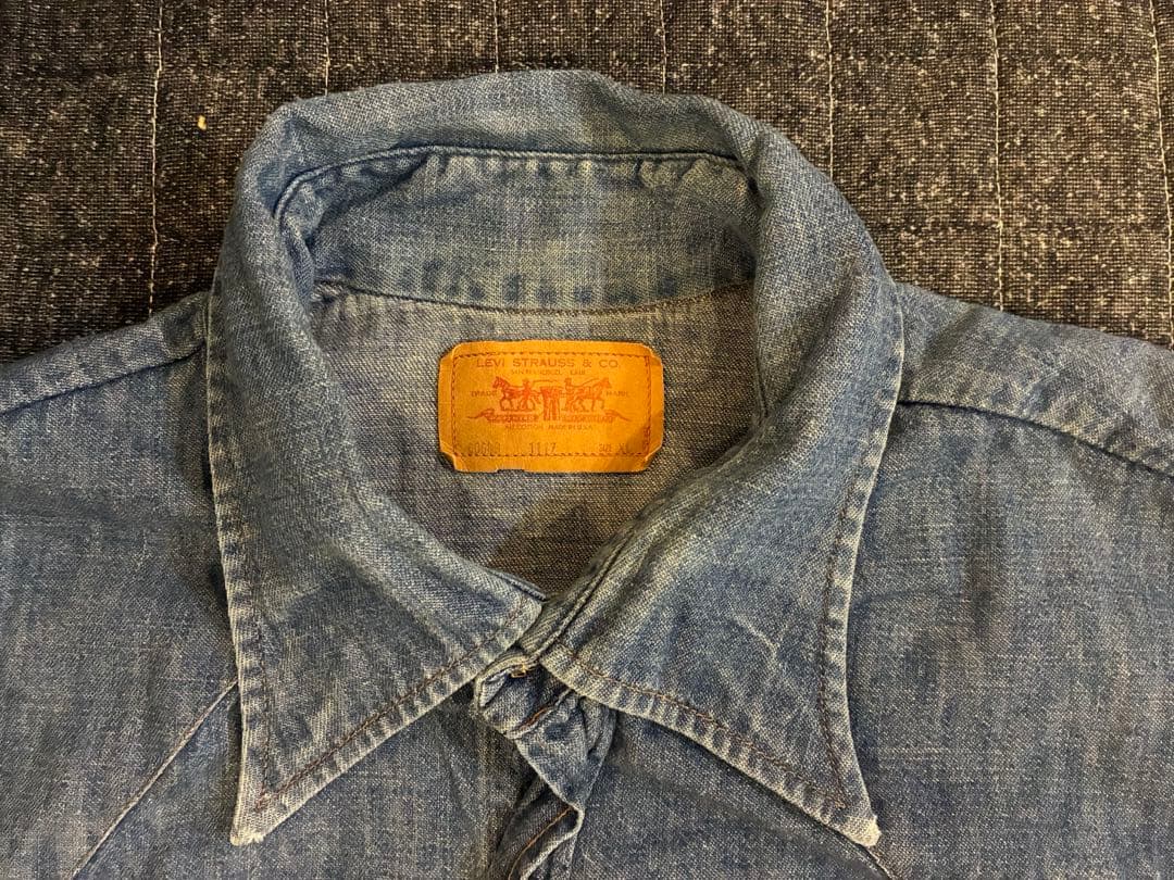 70s リーバイス Levi's ダンガリー デニムシャ USA製　XL