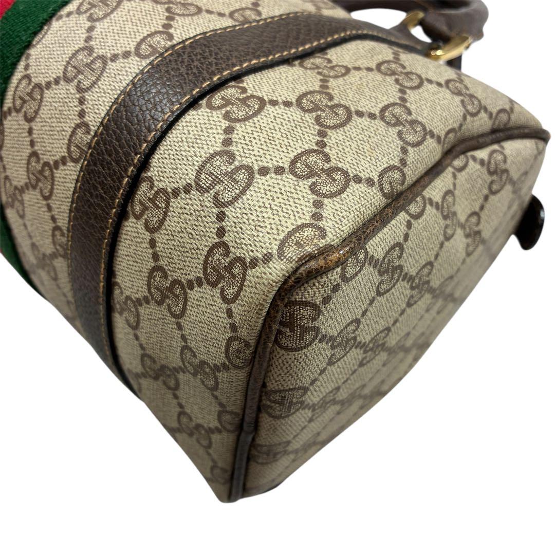 美品✨GUCCI オールドグッチミニボストン シマ シェリーライン