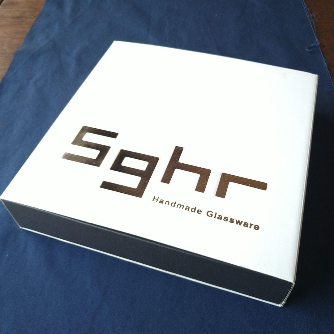 未使用　スガハラ ガラス　カメリア　23cm足つきプレート　ギフトBOX