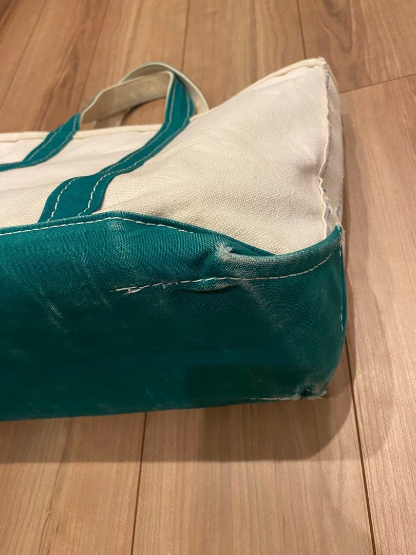 W*X様 80s エルエルビーン　トートバッグ　2色タグ グリーン　M