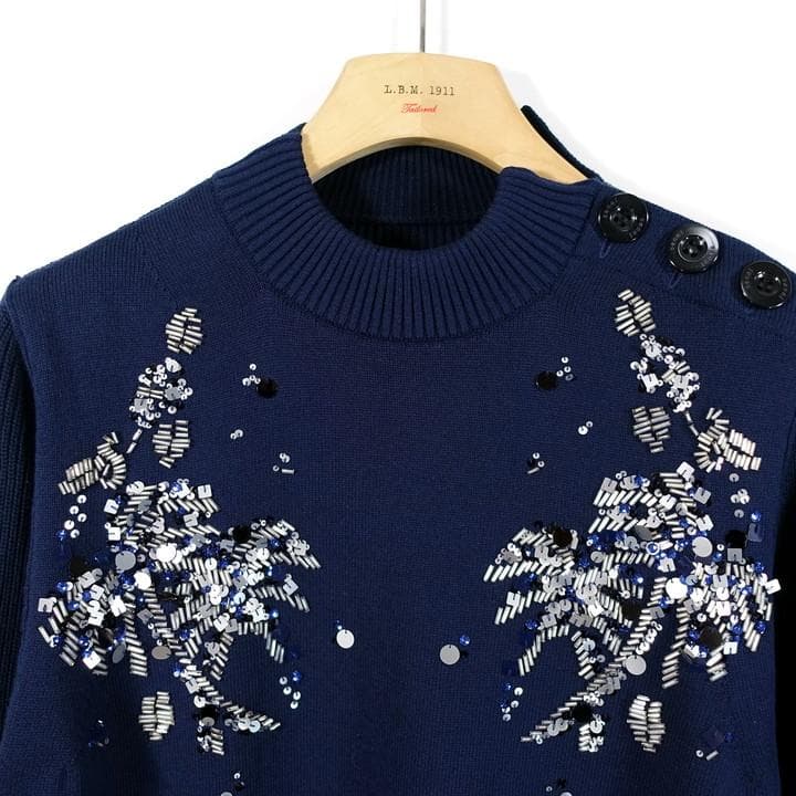 ★1517★サカイ　スパンコール　ドッキングニット　sacai