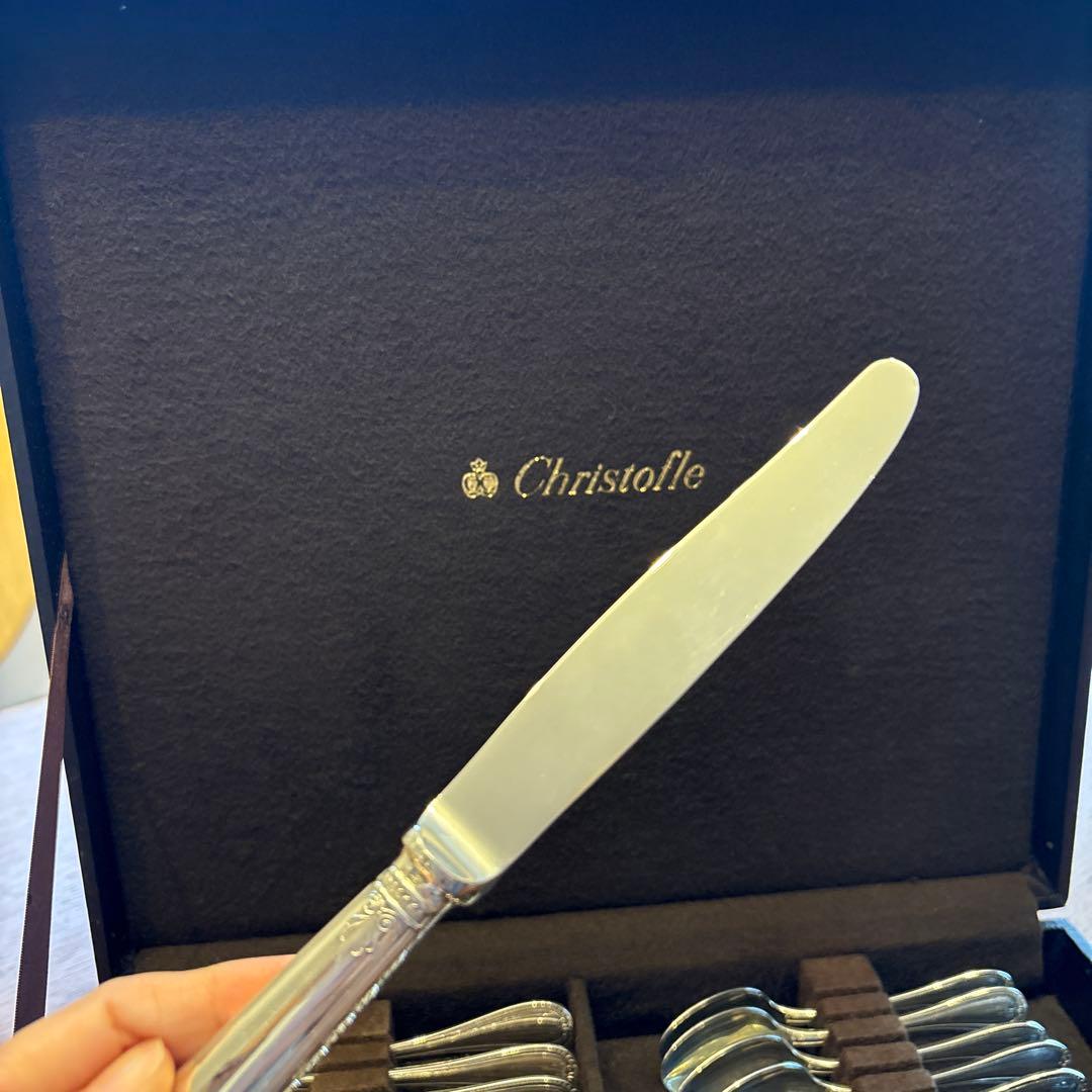 Christofle カトラリーセット 30点 木製ケース付き