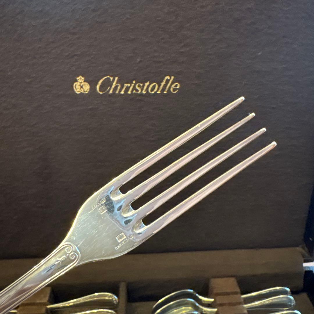 Christofle カトラリーセット 30点 木製ケース付き