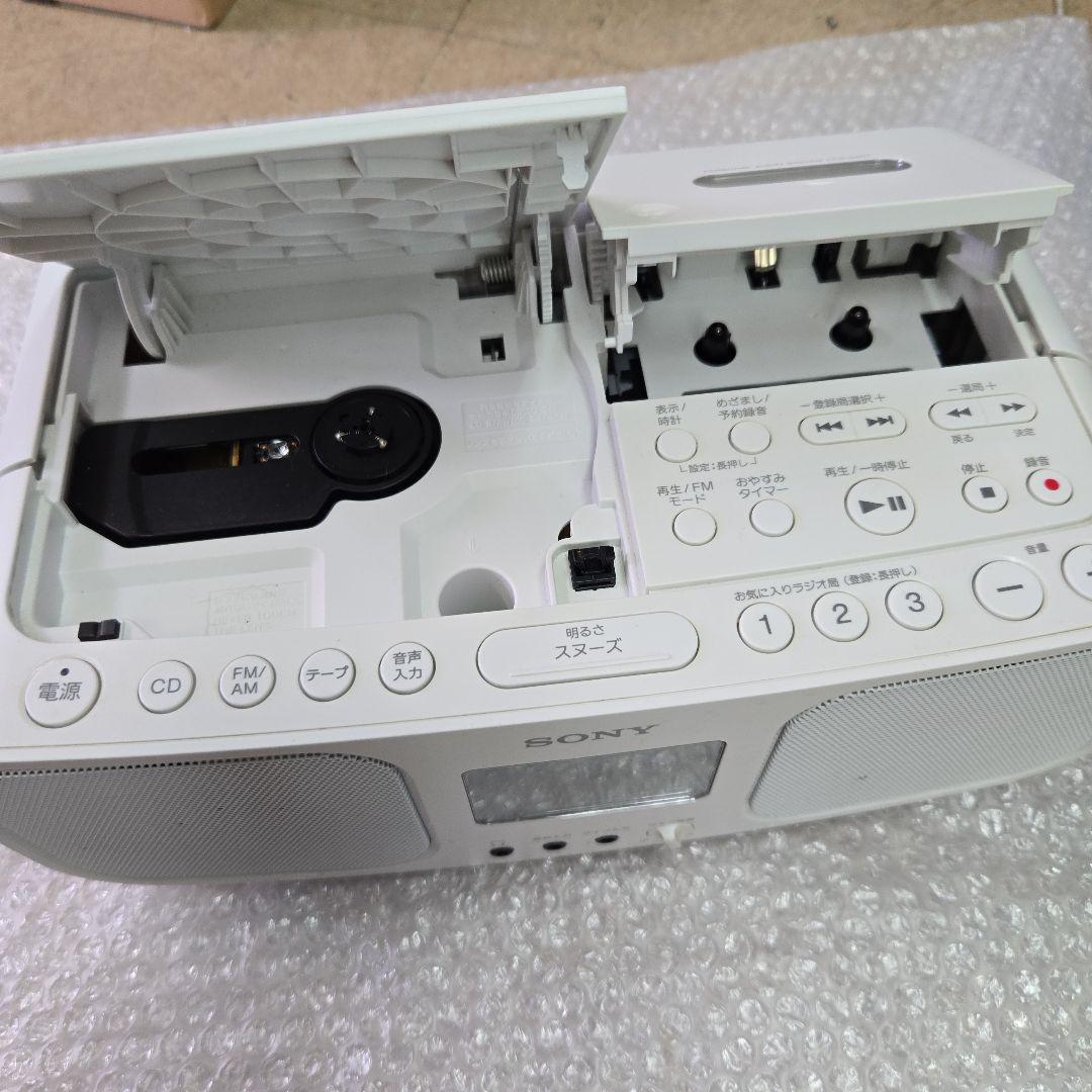 動作確認済み　SONY CDラジオカセットレコーダー CFD-S401(W)