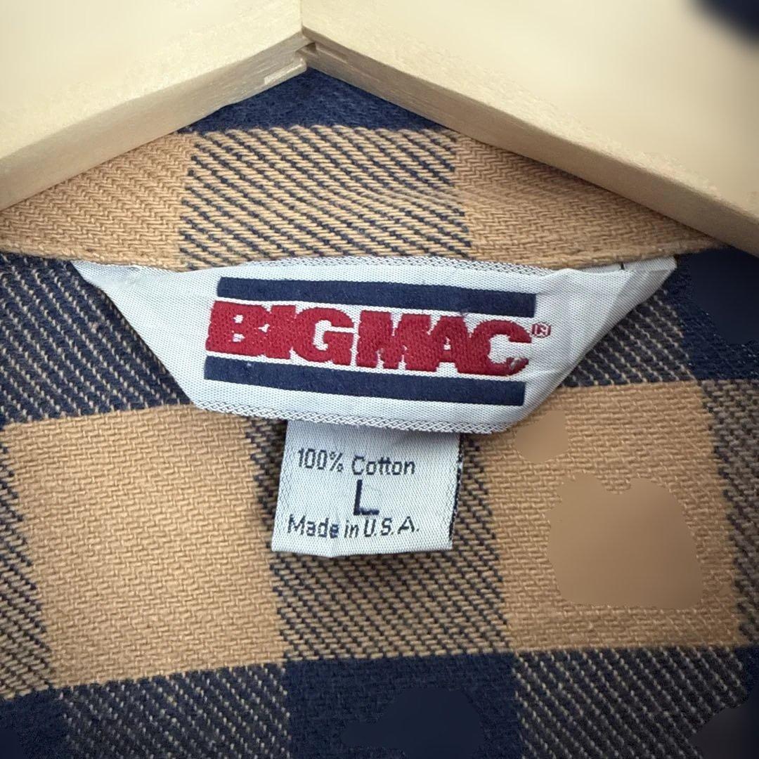 Big Mac 80s ヘビーネルシャツ USA製 Lサイズ