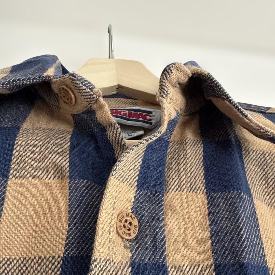 Big Mac 80s ヘビーネルシャツ USA製 Lサイズ