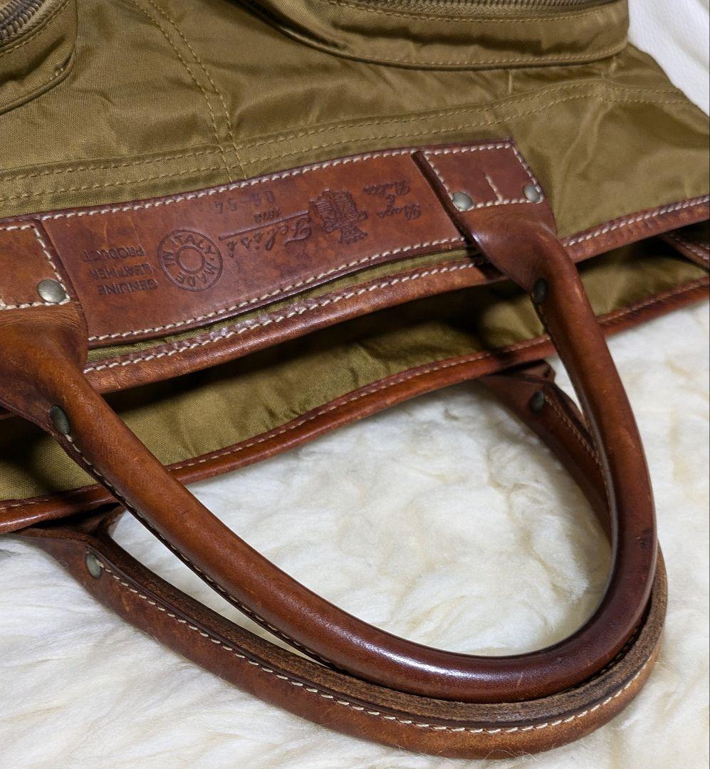 【レア】Felisi フェリージ 大きめビジネスバッグ カーキ2色使い