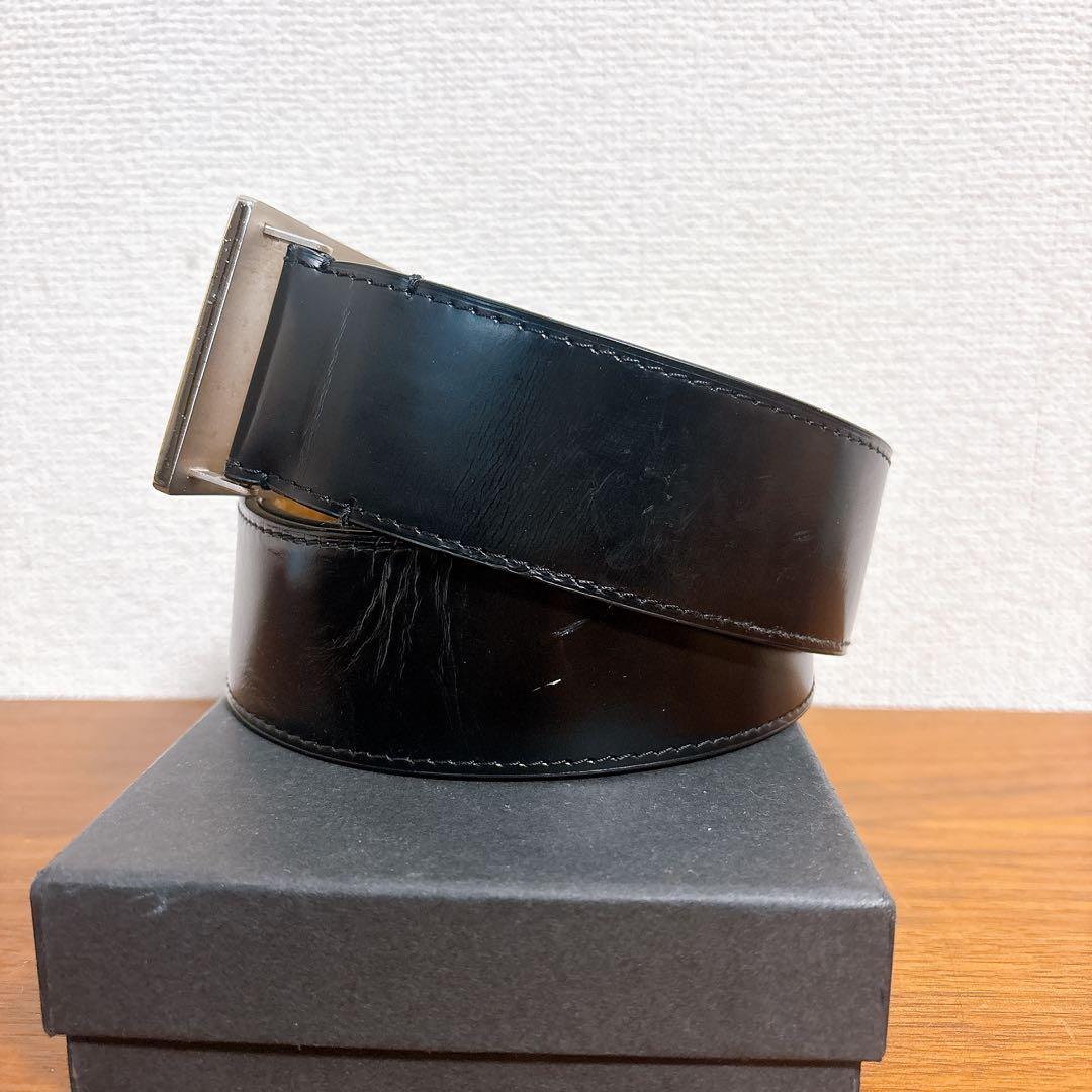 Louis Vuitton ルイヴィトン レザー ベルト ブラック プレート