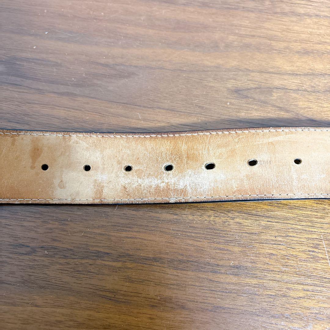 Louis Vuitton ルイヴィトン レザー ベルト ブラック プレート