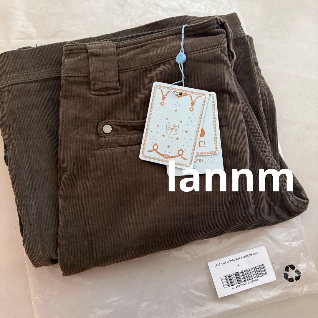 パンツ coyseio LEAF CUT CORDUROY PANTS BROWN