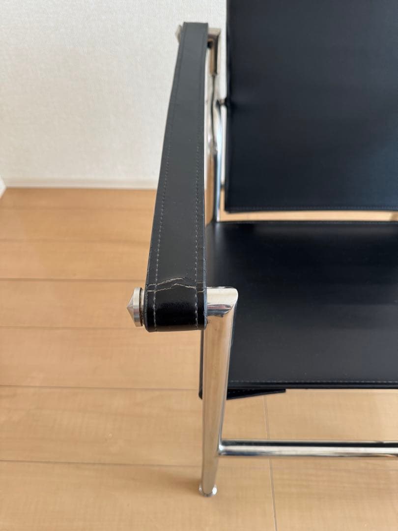 ル・コルビジェ　LC1　スリングチェア　リプロダクト　本革レザー　ブラック　黒