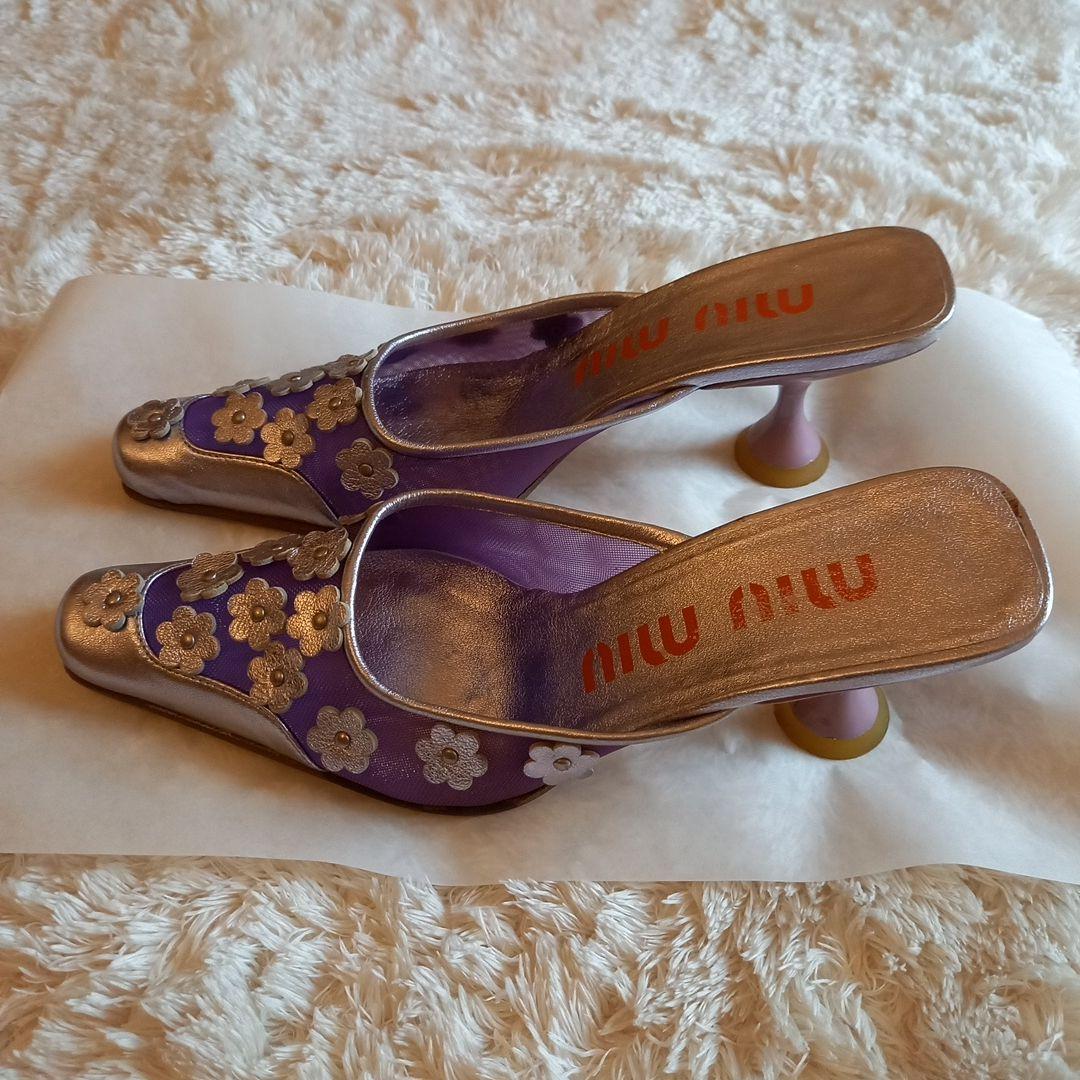 ミュウミュウ　ミュールサンダル