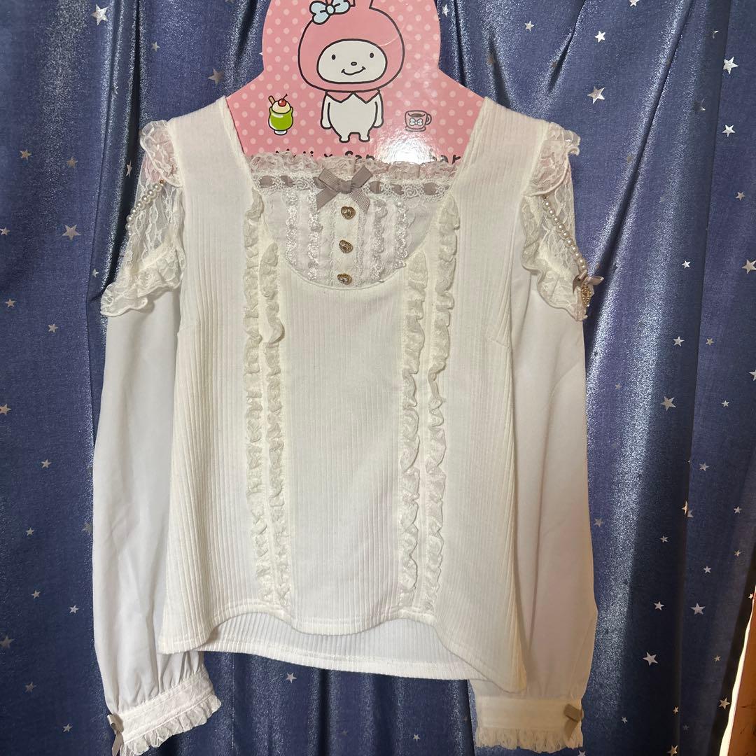 リズリサ クロスレースリボンカットトップス ピンク