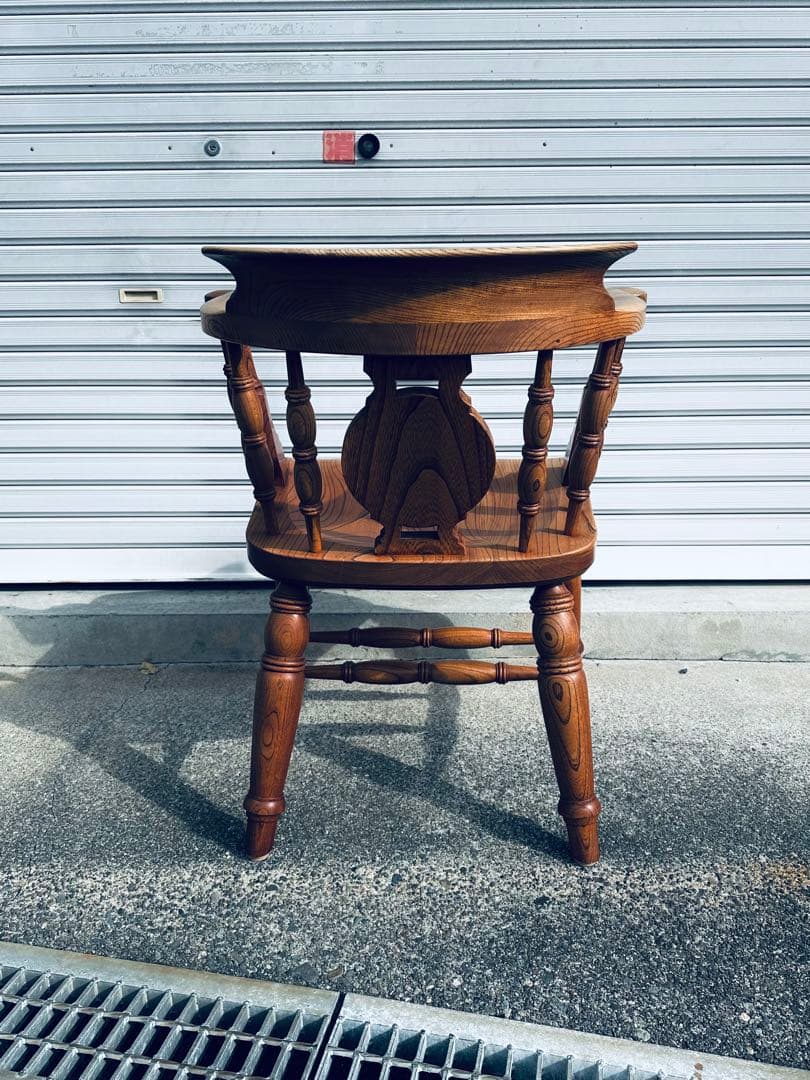 松本民芸家具　大キャプテンチェアー　欅に漆塗り　最上級　ウィンザーチェアー　椅子