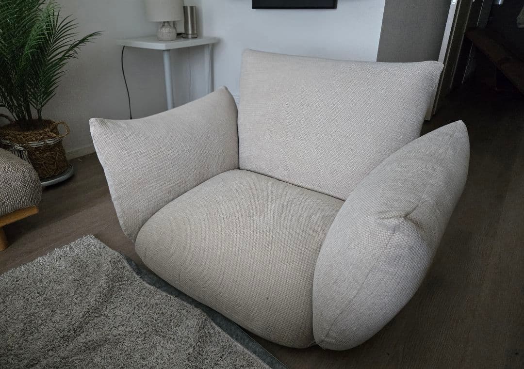 【TAMAさま専用】無印良品 ベージュ 一人用リクライニングソファ