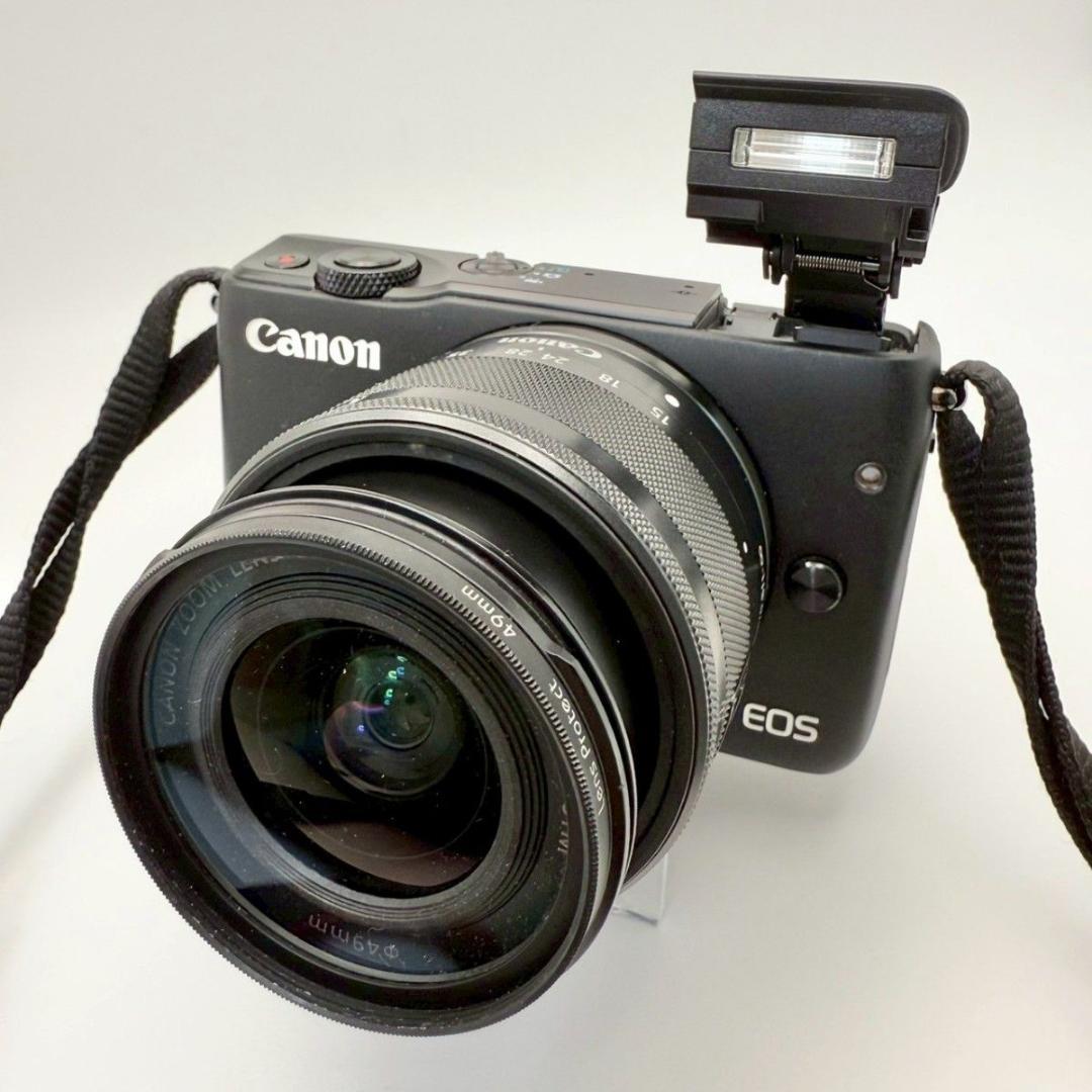 【箱付：美品】Canon EOS M10 ズームキット ブラック 819-14