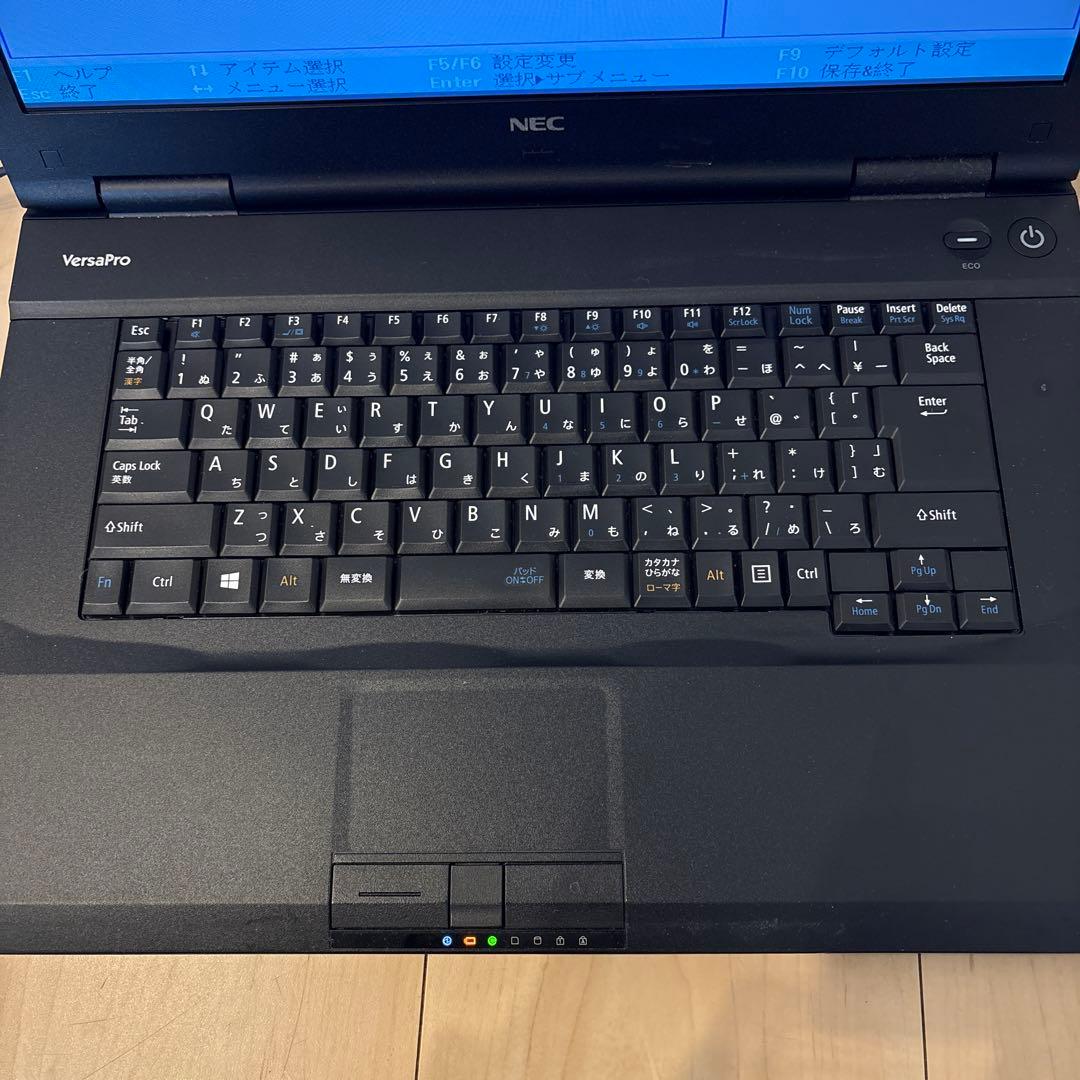 【ジャンク品】NECノートPC ブラック ジャンク　ACアダプター付き