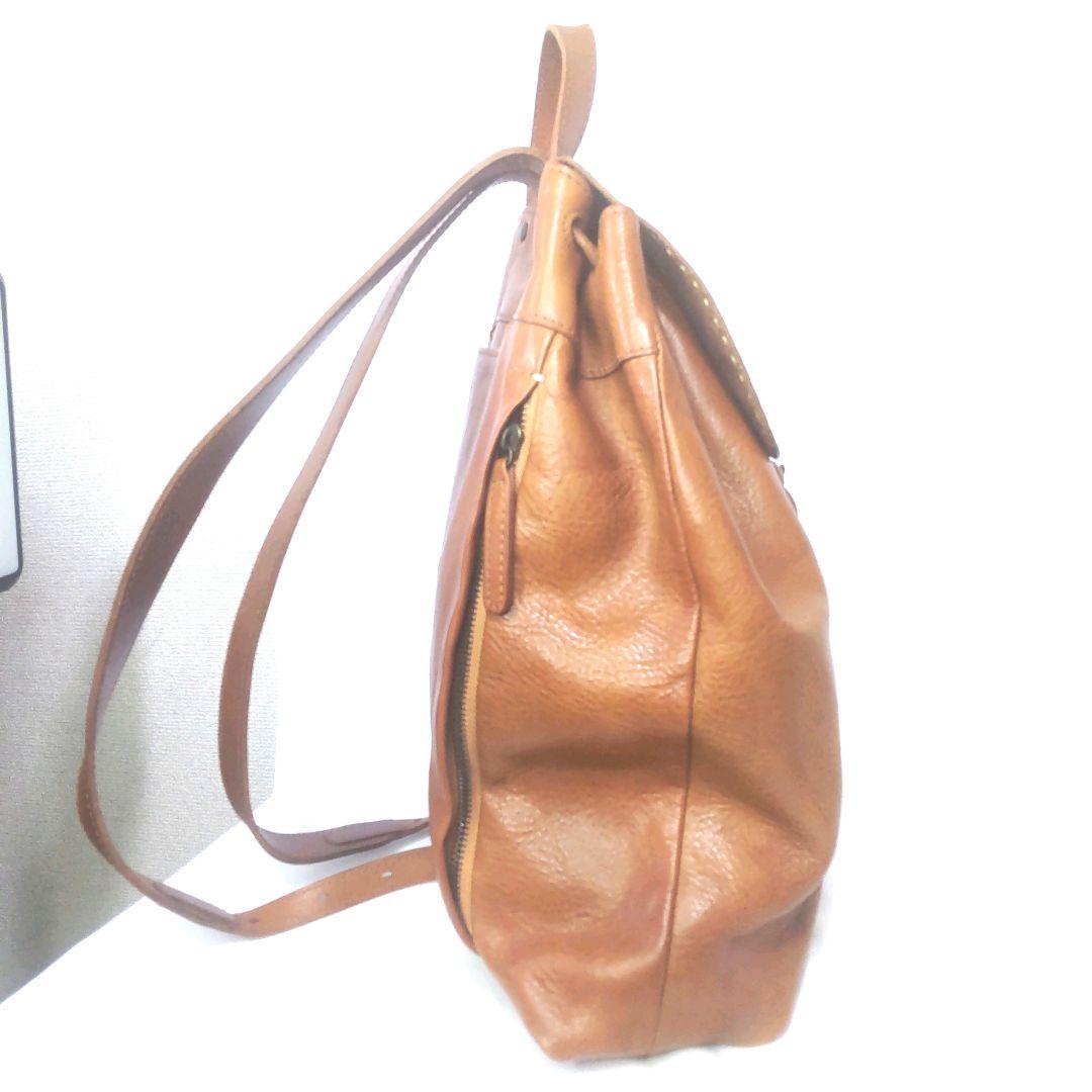 【genten/ゲンテン】 美品 Soffice レザー バックパック リュック