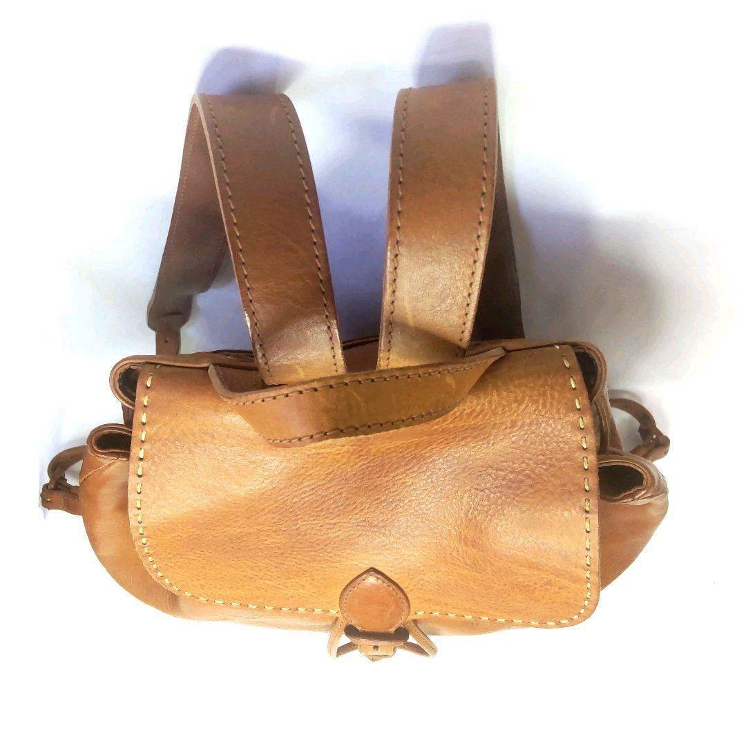 【genten/ゲンテン】 美品 Soffice レザー バックパック リュック