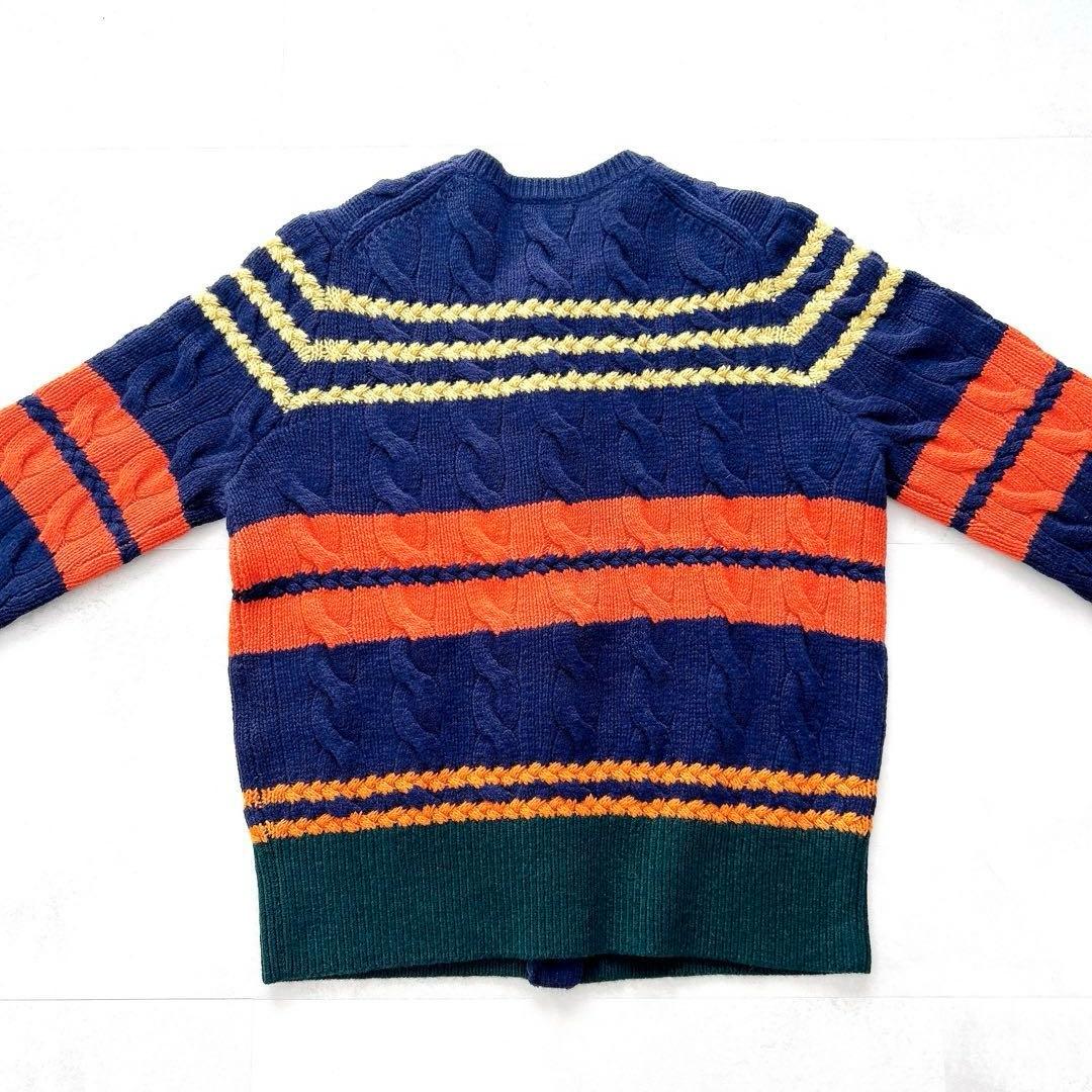 現行✨ポロラルフローレン　カシミヤ混マルチボーダーニットカーディガン芸能人着用M