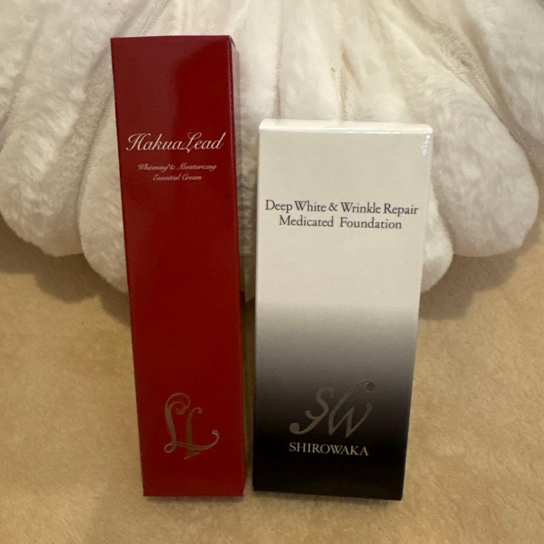 ハクアリード美白クリームとシロワカファンデーションセット