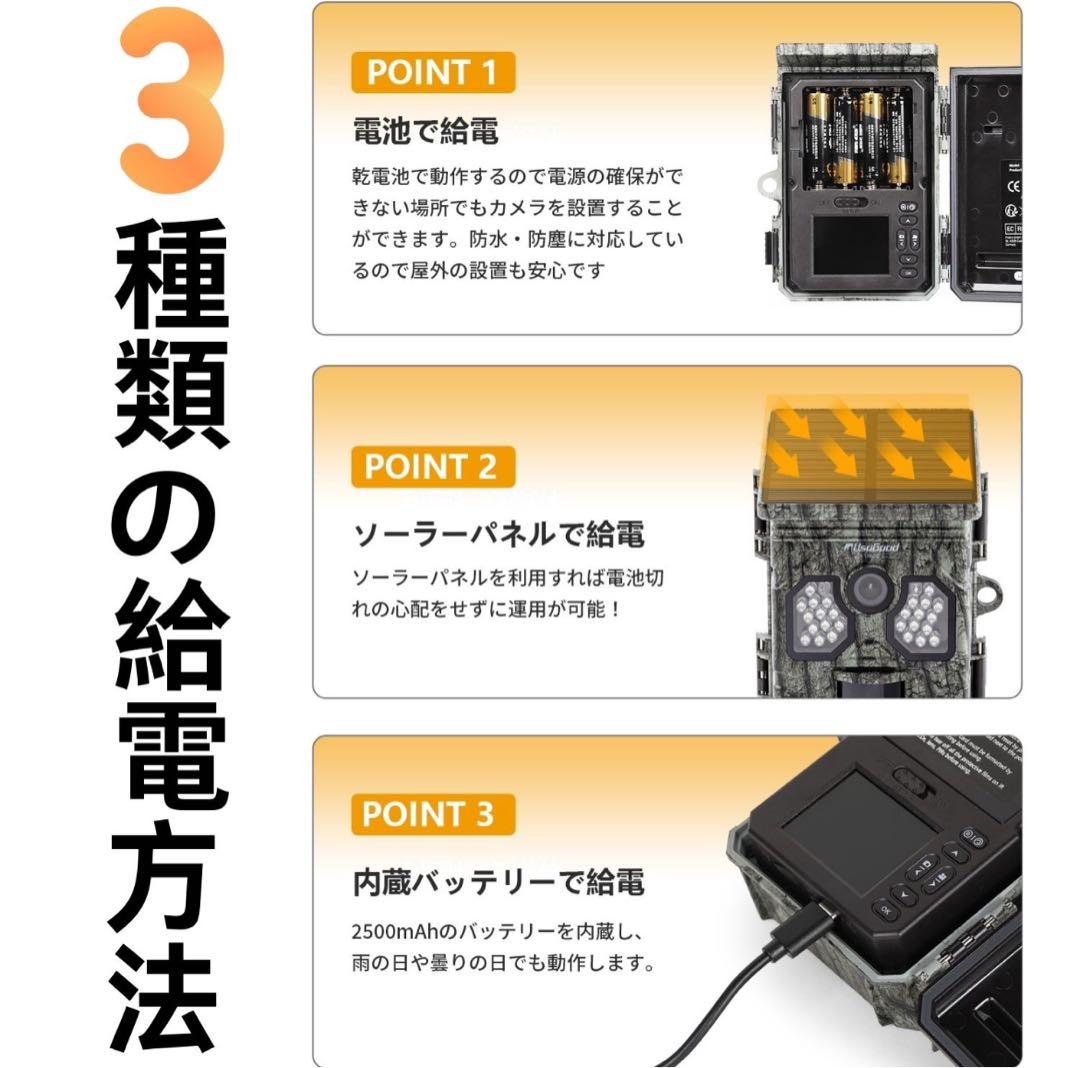 ソーラー対応 & 4Kモデル トレイルカメラ ￼RS20 新品未使用品