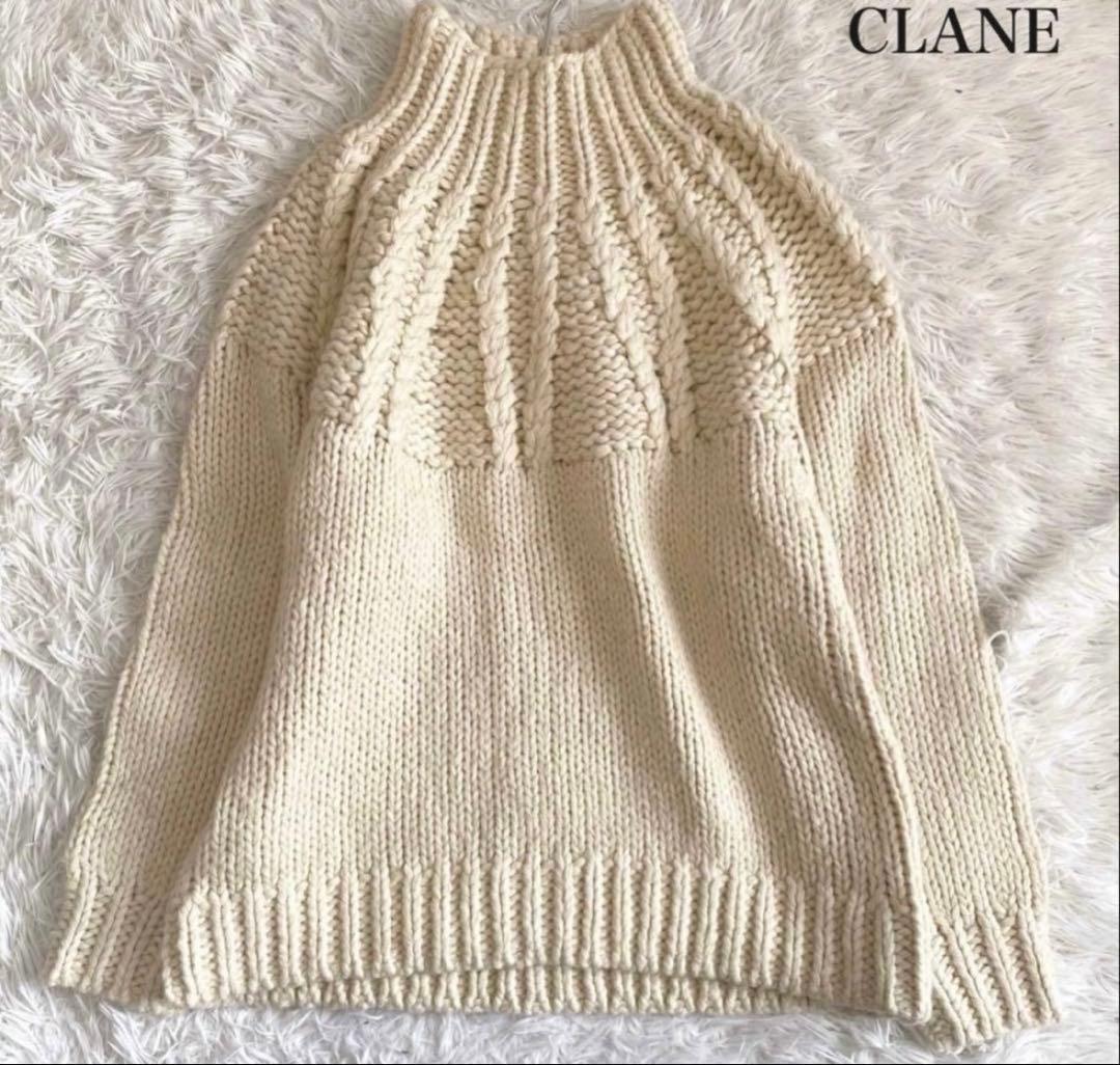 CLANE CHUNKY CABLE HAND KNIT TOPS サイズ1