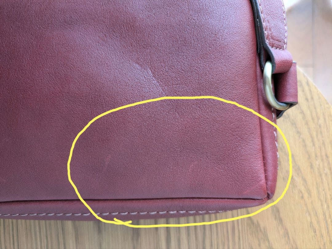 土屋鞄 トーンオイルヌメ ボディーバッグボディーポシェットボルドー