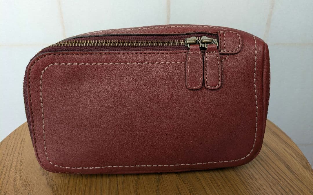 土屋鞄 トーンオイルヌメ ボディーバッグボディーポシェットボルドー