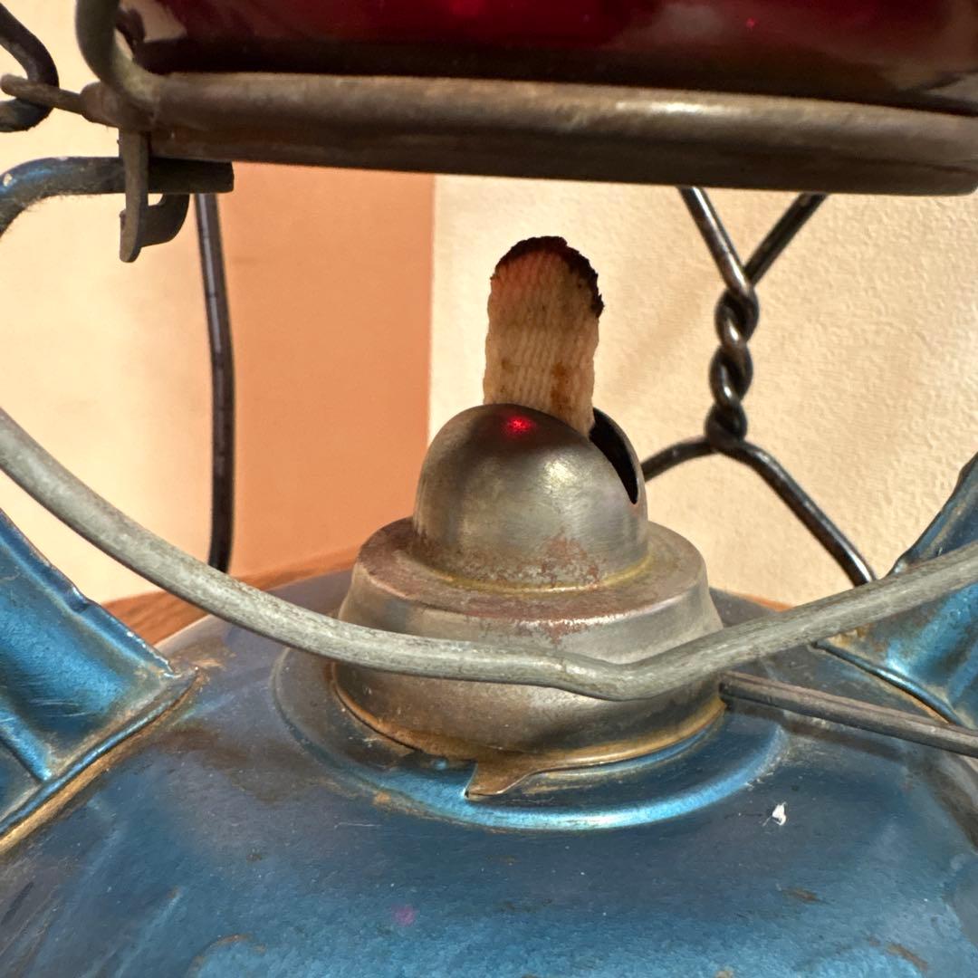 DIETZ オイルランタン　アンティーク　レッドグローブ　実働可能