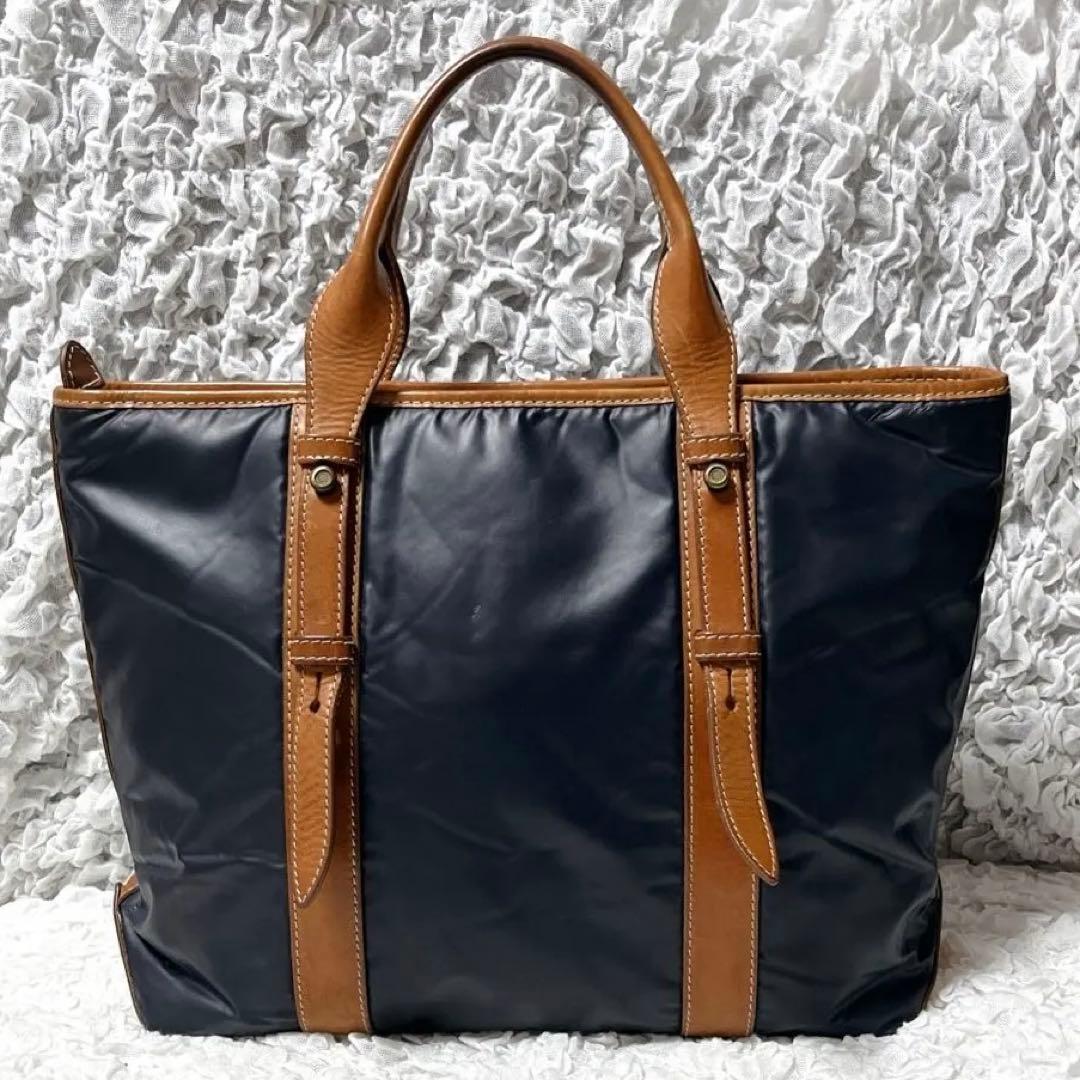 希少✨バチュークロス　ハンティングワールド　ネイビー トートバッグ A4 通勤