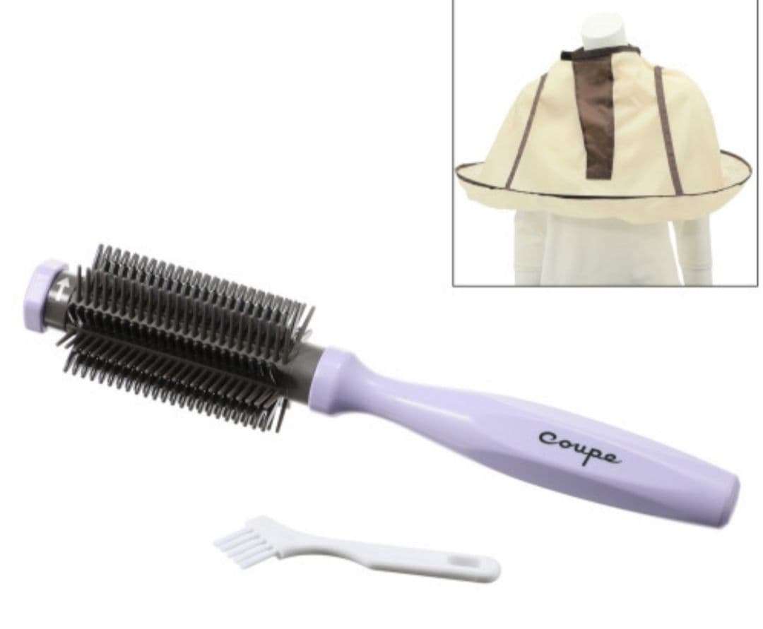 【新品】 ローリング型 ヘアカットレザー クープ 散髪用ケープ付 & 替刃5枚