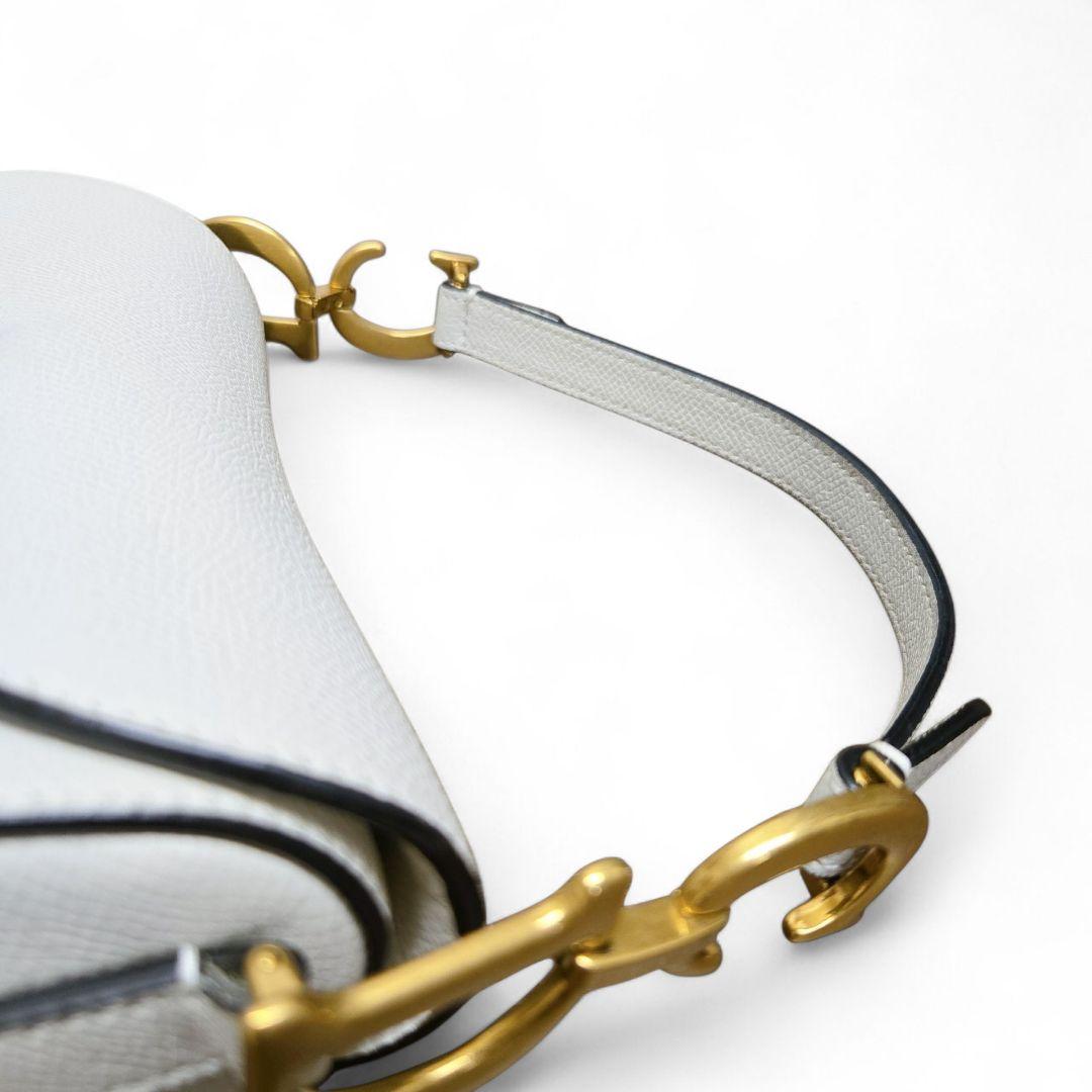 ほぼ未使用✨ディオール サドルバッグ ミニ ハンドバッグ ホワイト