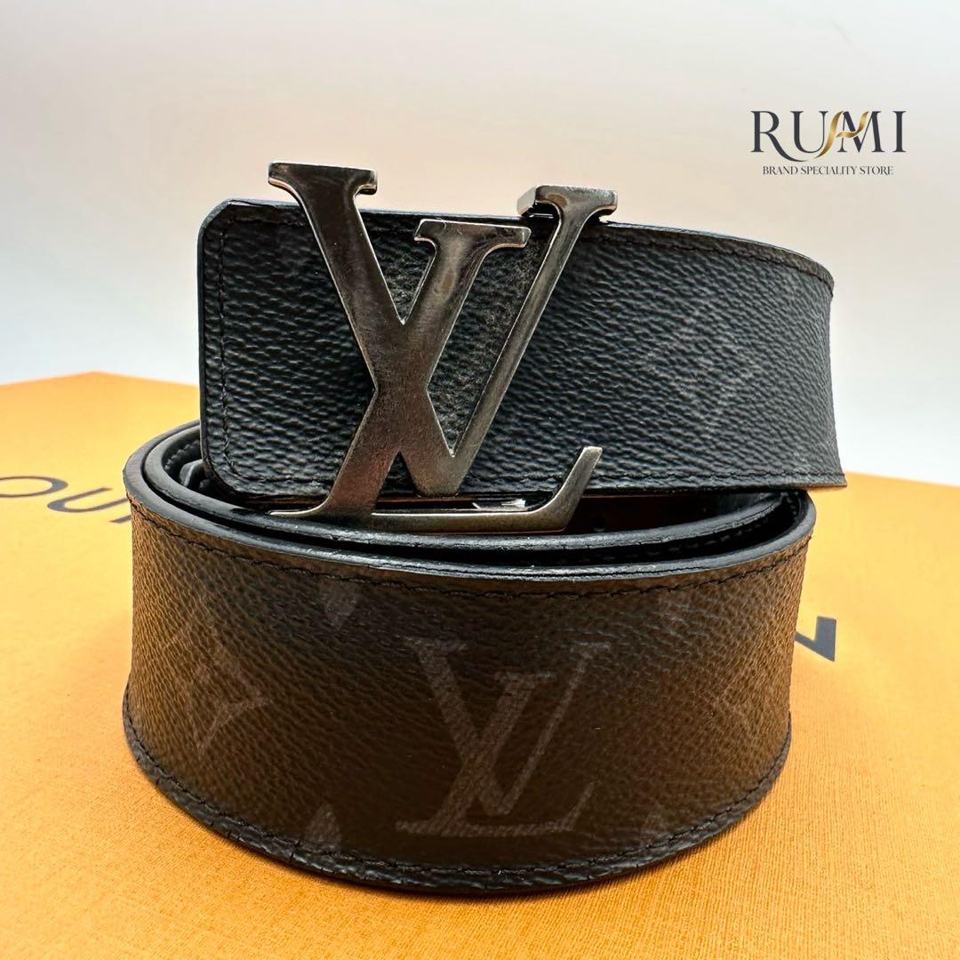 ルイヴィトン モノグラム サンチュール エクリプス LVロゴ ブラック レザー