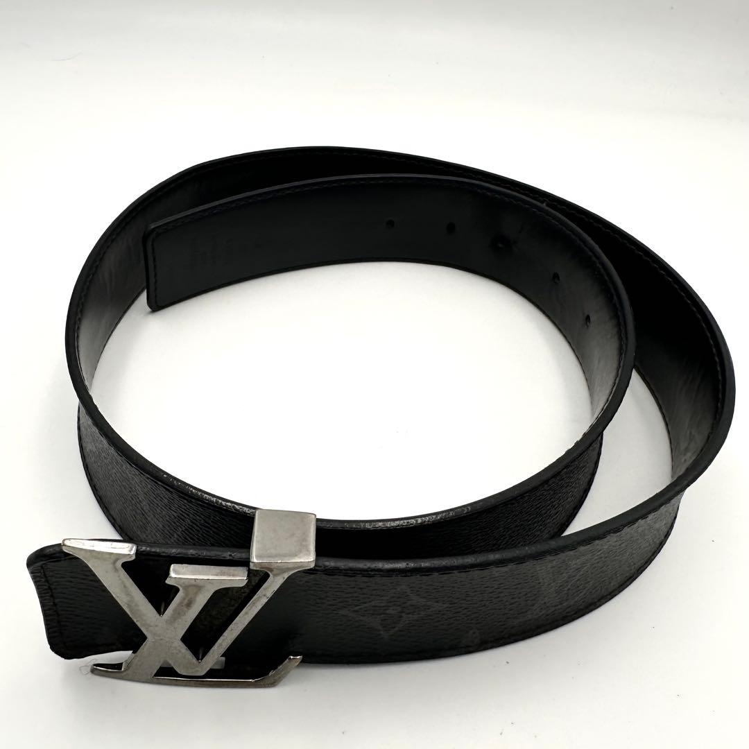 ルイヴィトン モノグラム サンチュール エクリプス LVロゴ ブラック レザー