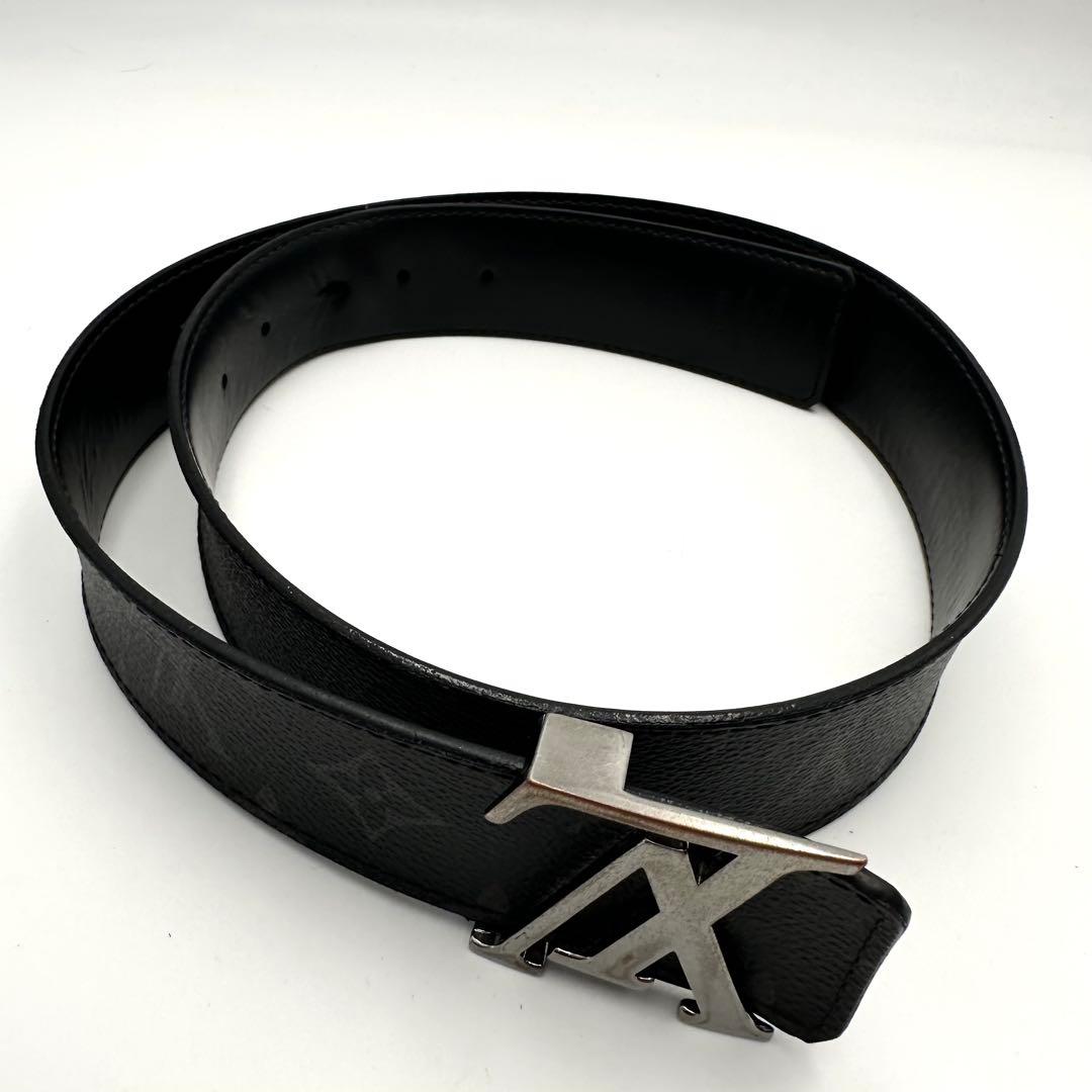 ルイヴィトン モノグラム サンチュール エクリプス LVロゴ ブラック レザー