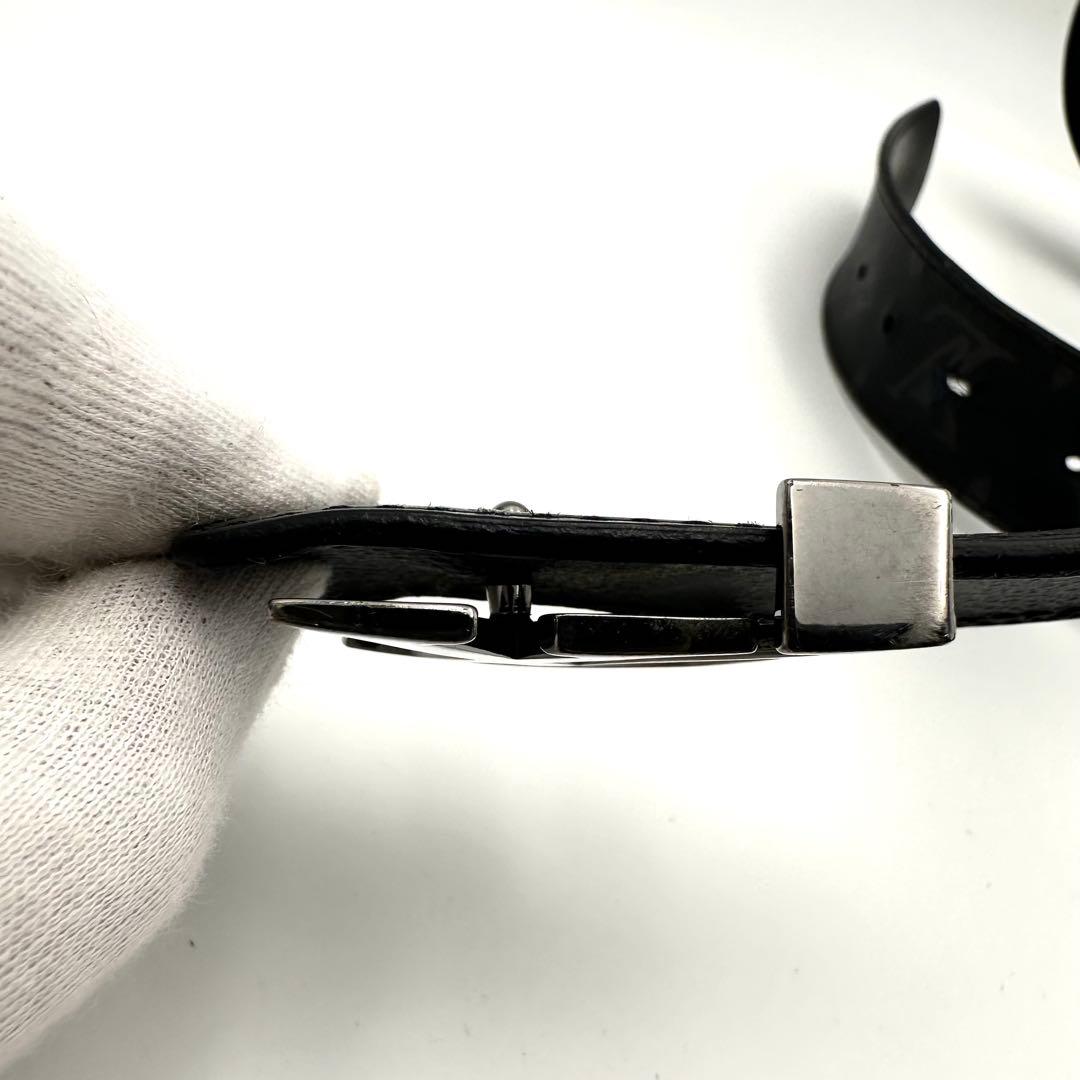 ルイヴィトン モノグラム サンチュール エクリプス LVロゴ ブラック レザー