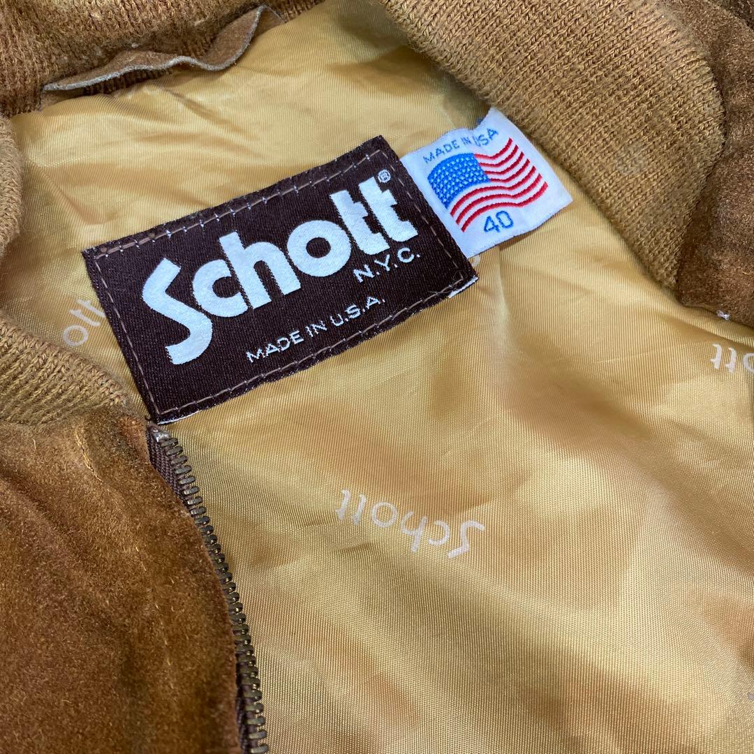 Schott レザージャケット・ブルゾン/40/スウェード/無地/USA