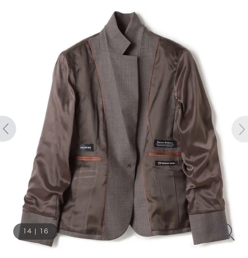 洗えるキレイスーツ 360°キレイ テーラードジャケット 茶 セットアップ上下