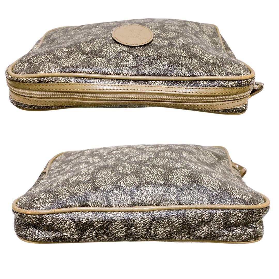 YVES SAINT LAURENT ジラフ柄 ボストンバッグ ポーチ