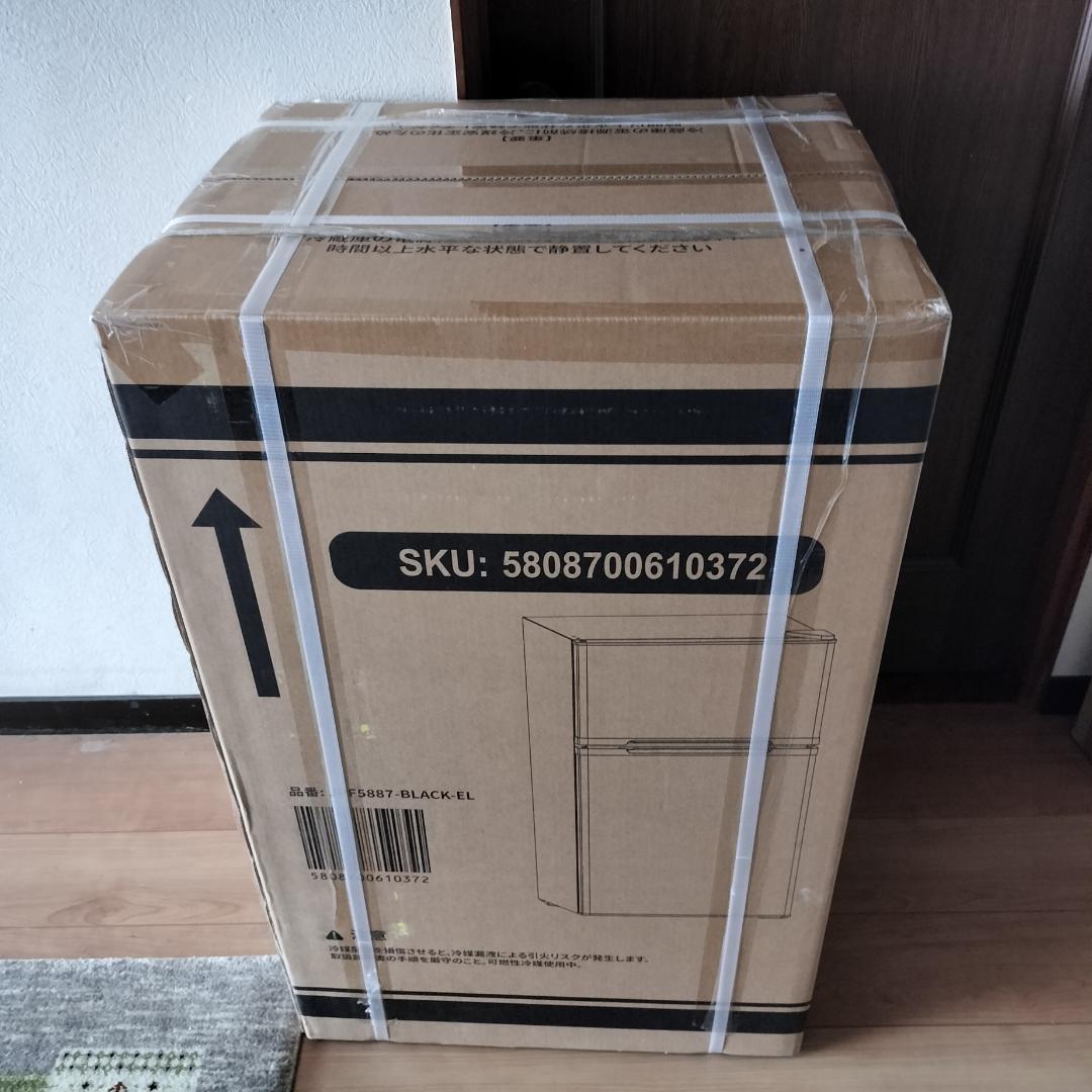 【新品】COWSAR 小型冷蔵庫 87L 2ドア 黒